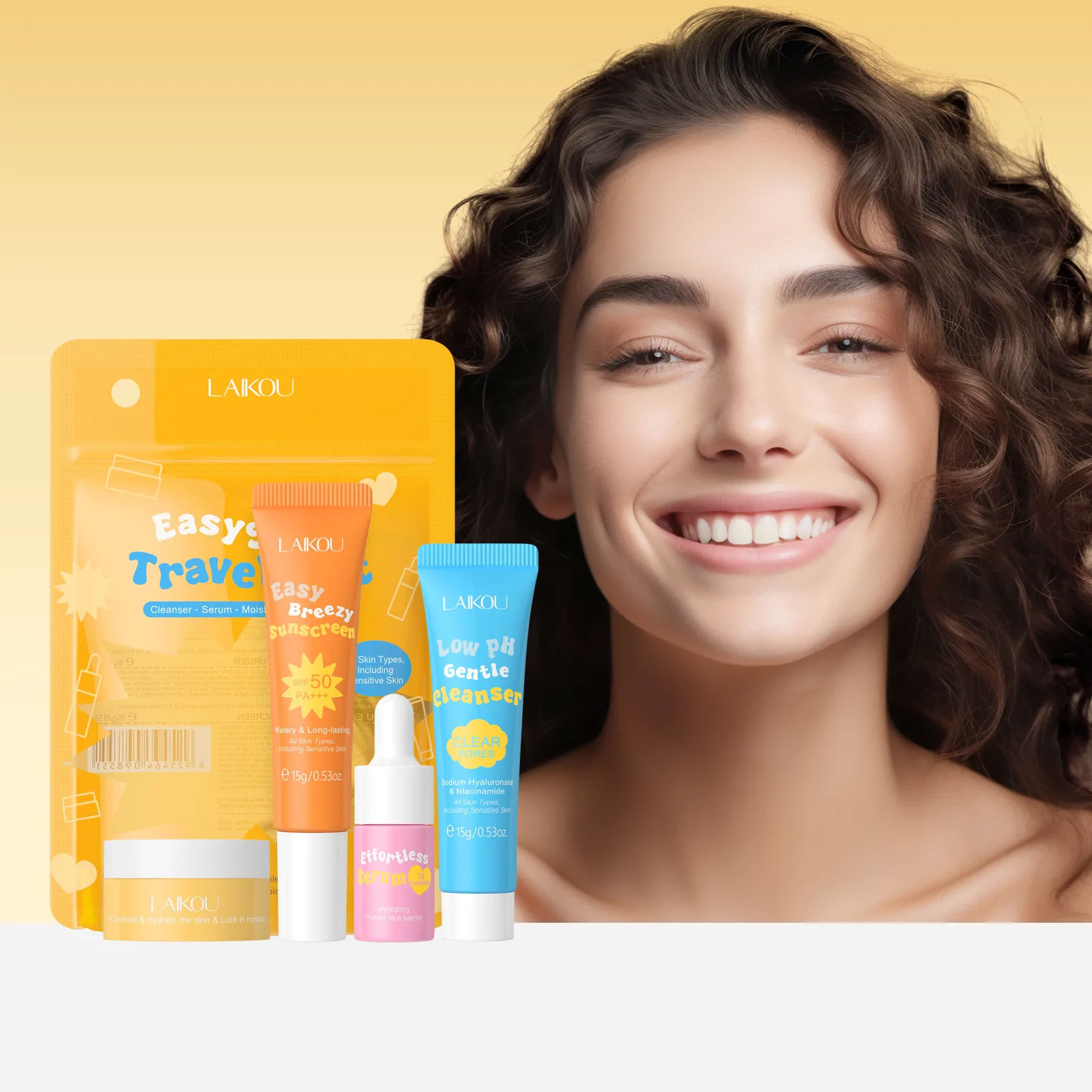 4PCS Laikou Ceramide Travel Su - Hyaluronic Acid Facial Serum recension och pris