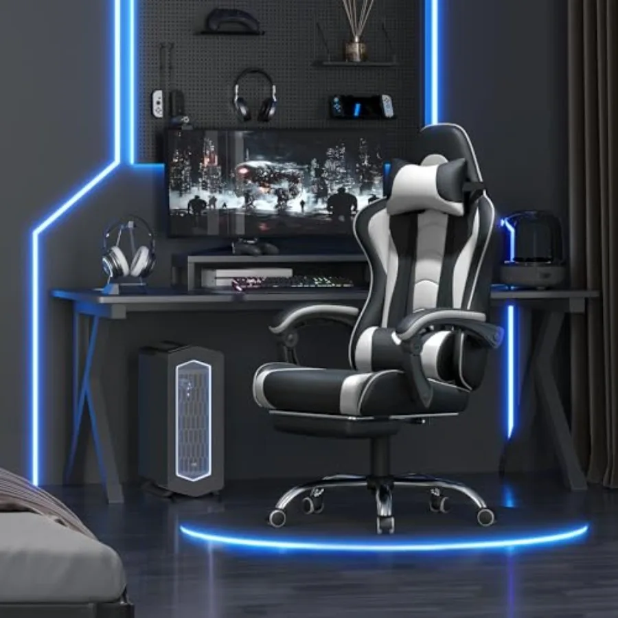Gaming chair with footrest, ma - Massage recension och pris