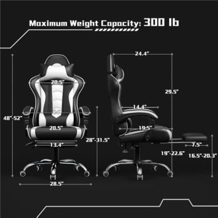 Gaming chair with footrest, ma - Massage recension och pris