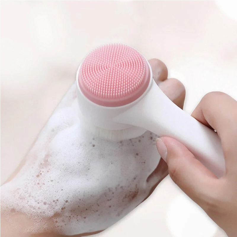 3D Double-sided Manual Facial  - Silicone Face Scrubber Electric recension och pris