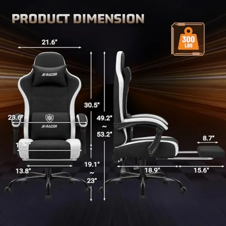 Gaming chair for adults with m - Massage recension och pris