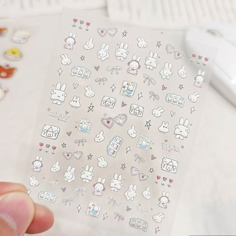 Miffy cartoon nail stickers an - Nail Art recension och pris