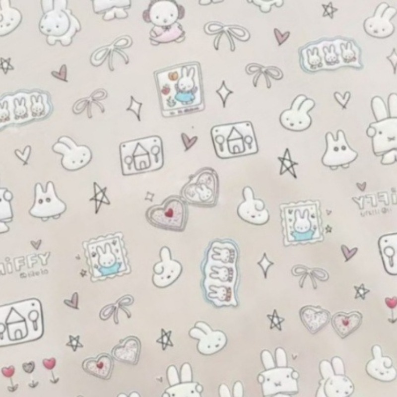 Miffy cartoon nail stickers an - Nail Art recension och pris
