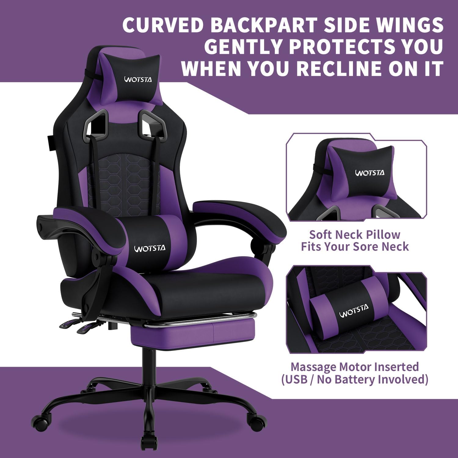 Gaming Chair with Massage,Ergo - Massage recension och pris