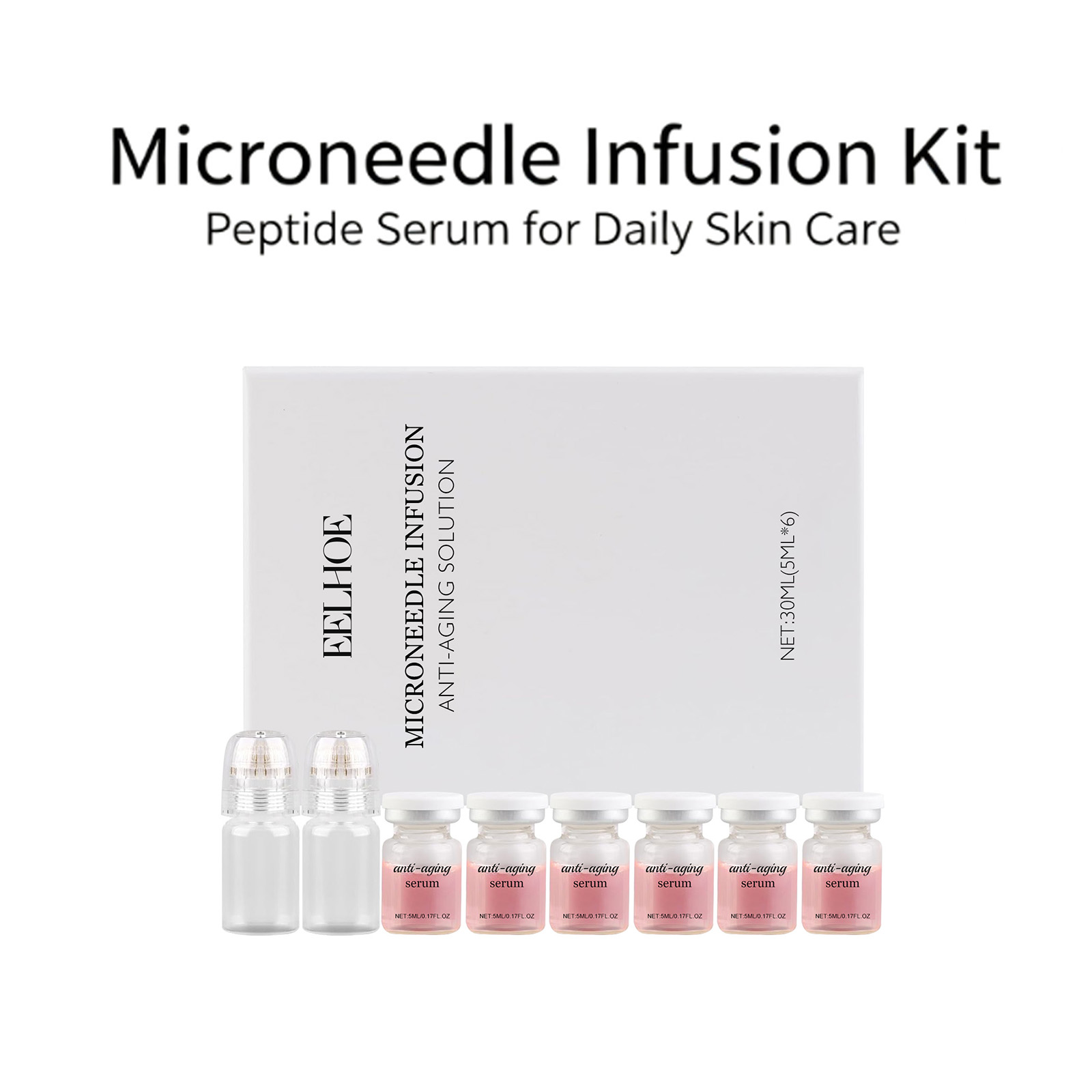 0.2mm Microneedle Serum Kit 6  - Hyaluronic Acid Facial Serum recension och pris