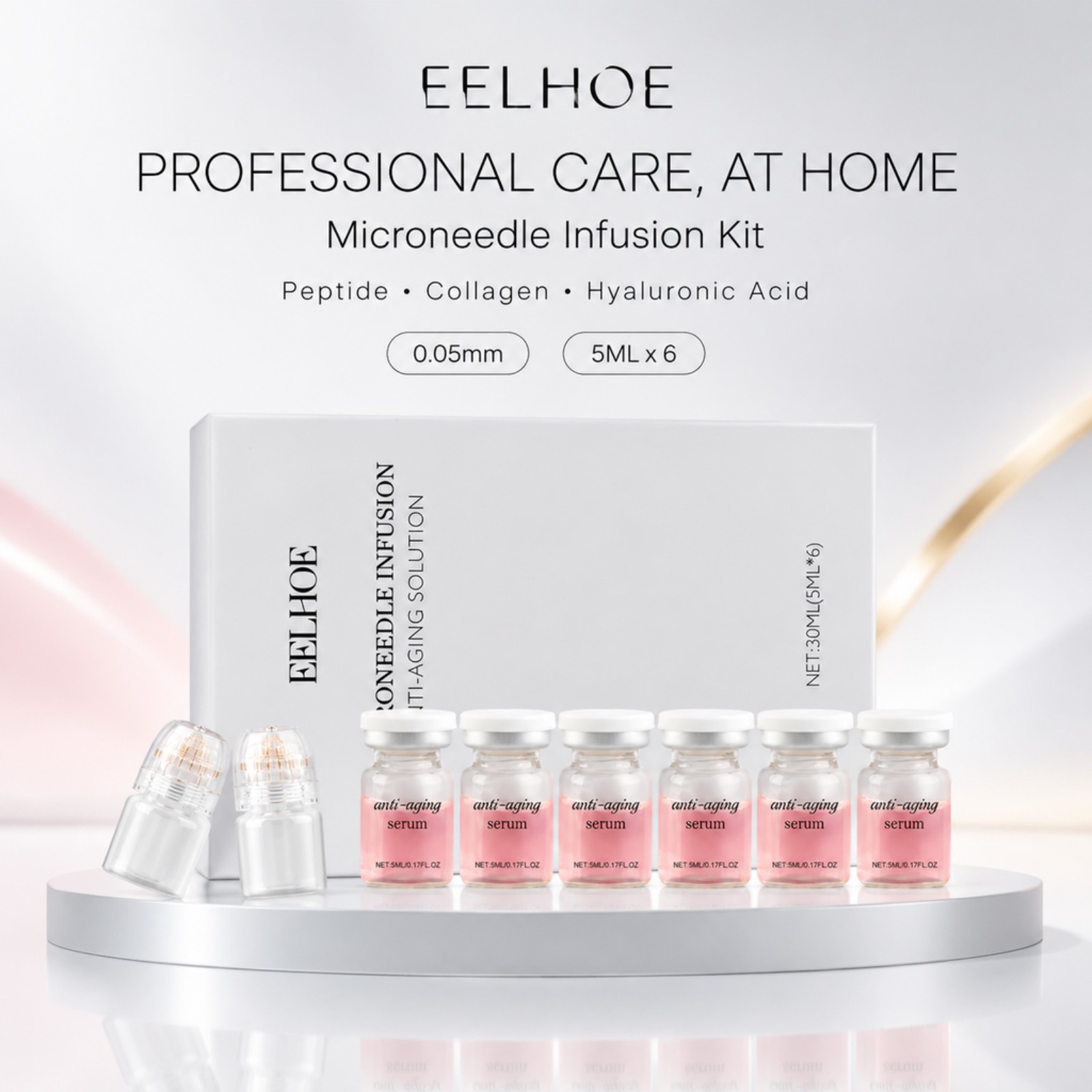 0.2mm Microneedle Serum Kit 6  - Hyaluronic Acid Facial Serum recension och pris